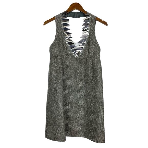 Anna Sui for Target | Metallic Embellished Boucle Tweed Wool Blend Jumper Dress - Picture 2 of 12